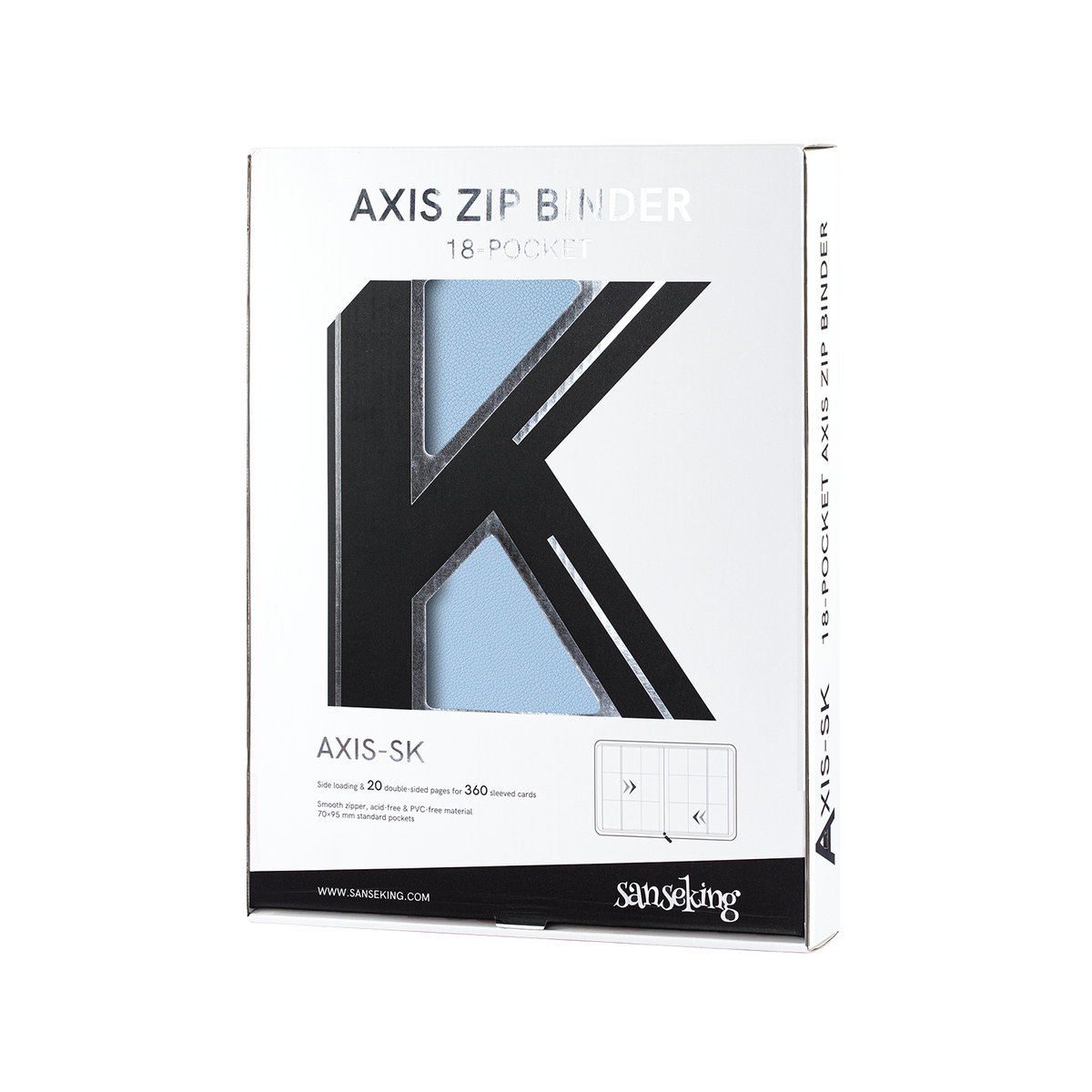 AXIS-05 4/9/12-Pocket Blue Trading Card Binder