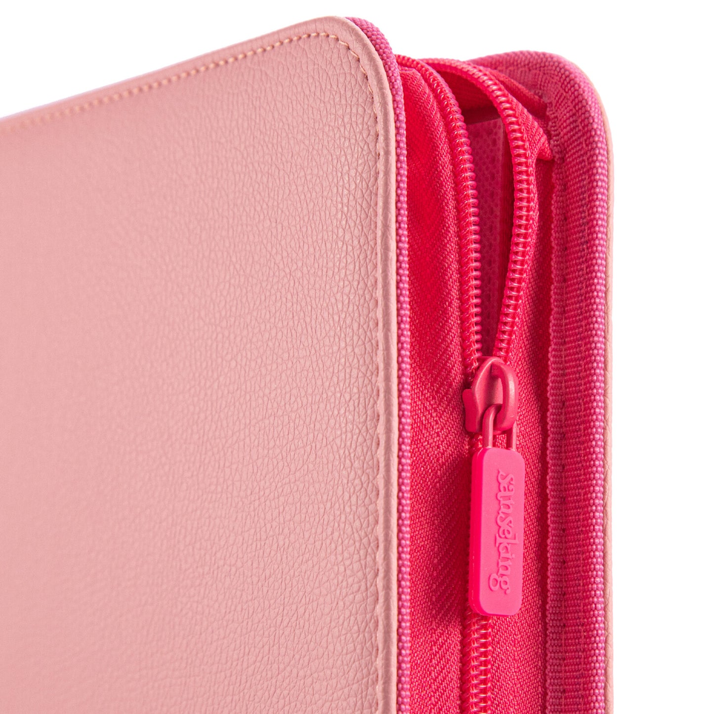 Pink Plaid 4/9/12-Pocket PU Binder