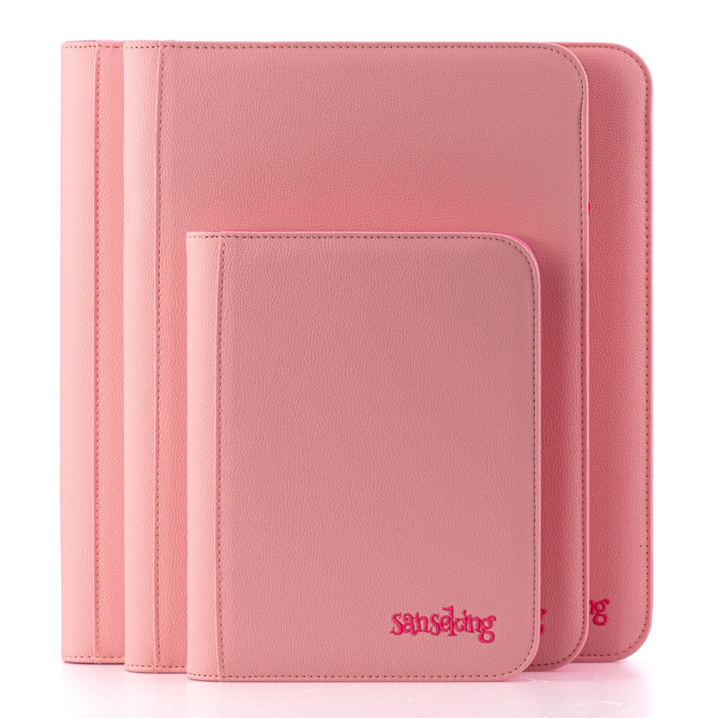 Pink Plaid 4/9/12-Pocket PU Binder