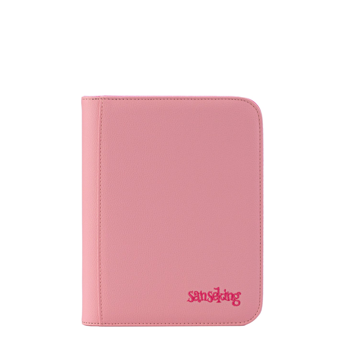 Pink Plaid 4/9/12-Pocket PU Binder