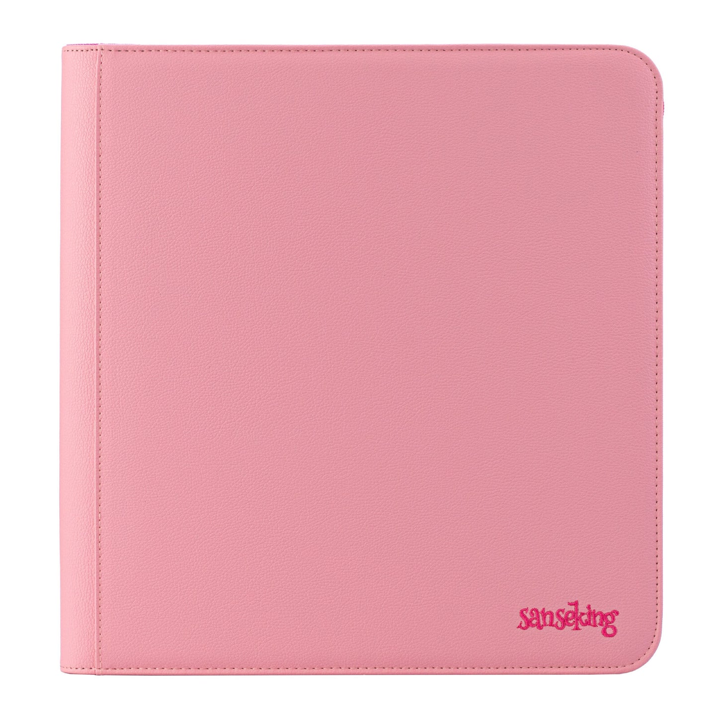 Pink Plaid 4/9/12-Pocket PU Binder