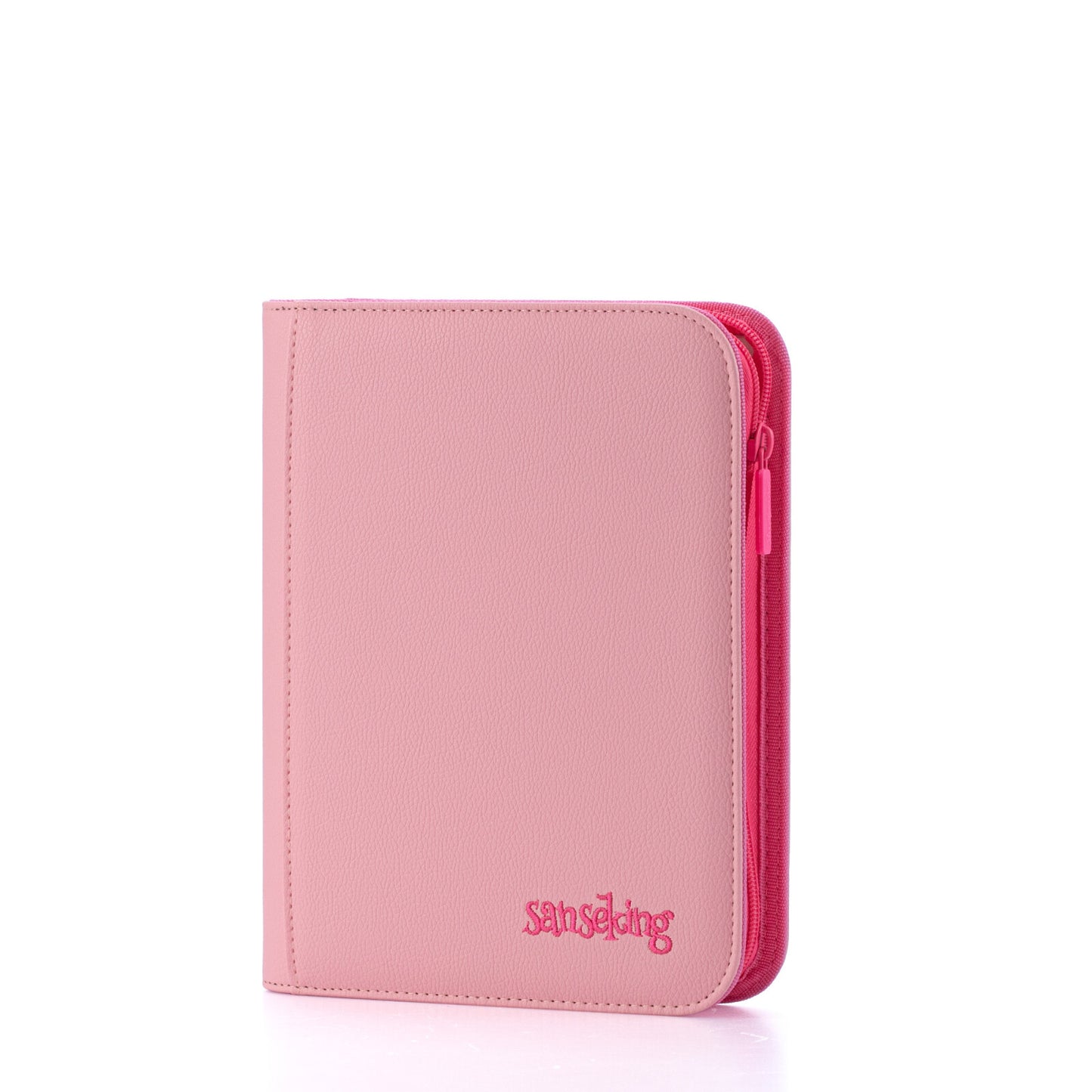 Pink Plaid 4/9/12-Pocket PU Binder