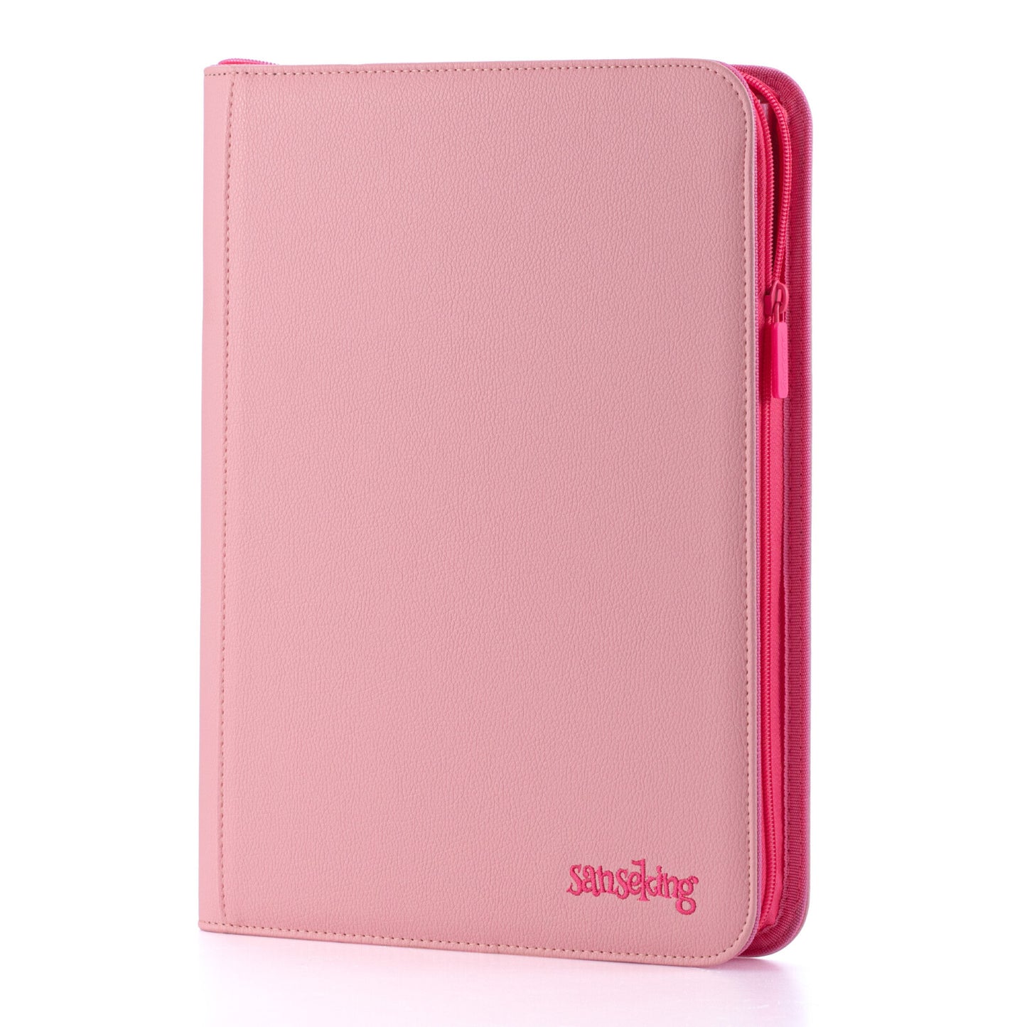 Pink Plaid 4/9/12-Pocket PU Binder