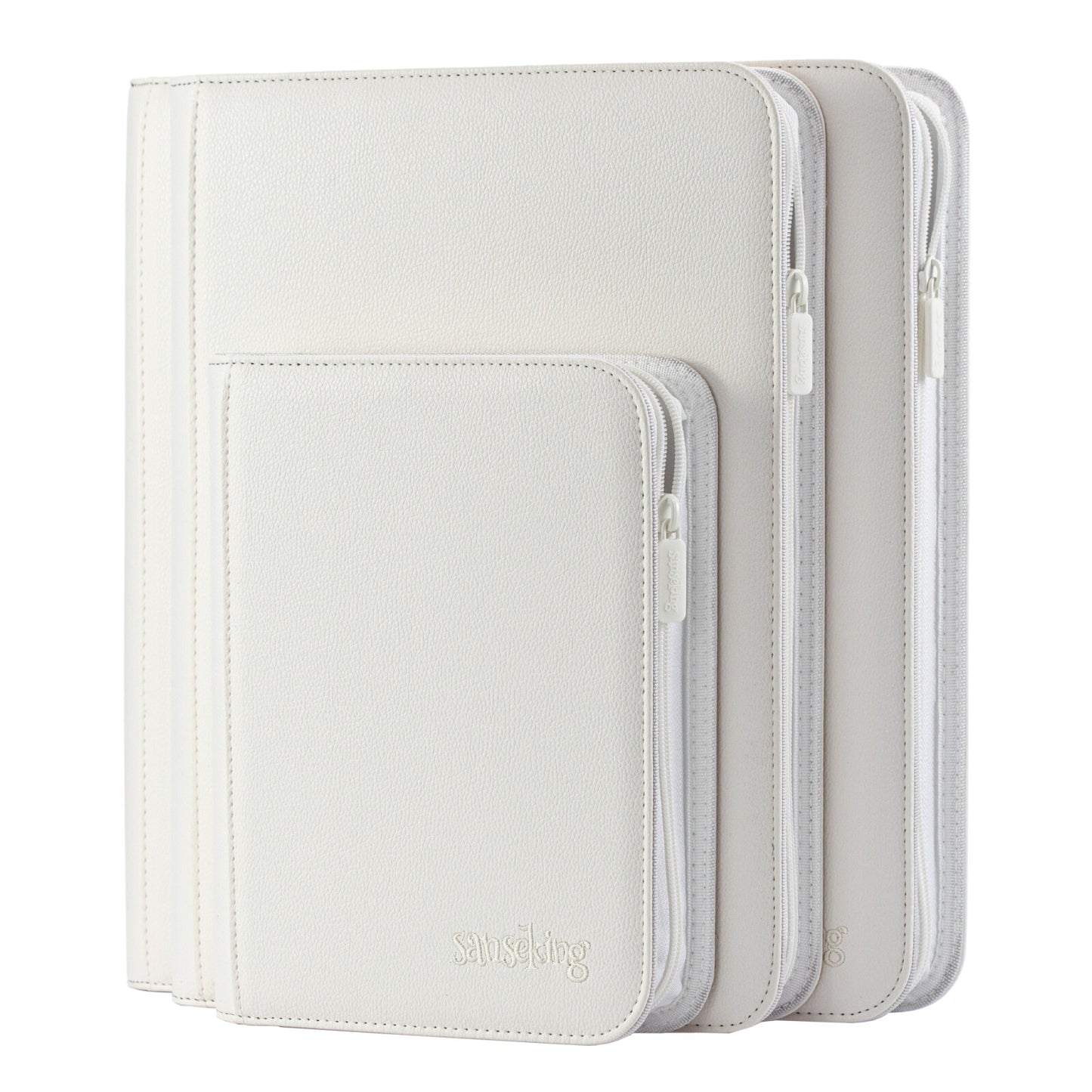 White Plaid 4/9/12-Pocket PU Binder