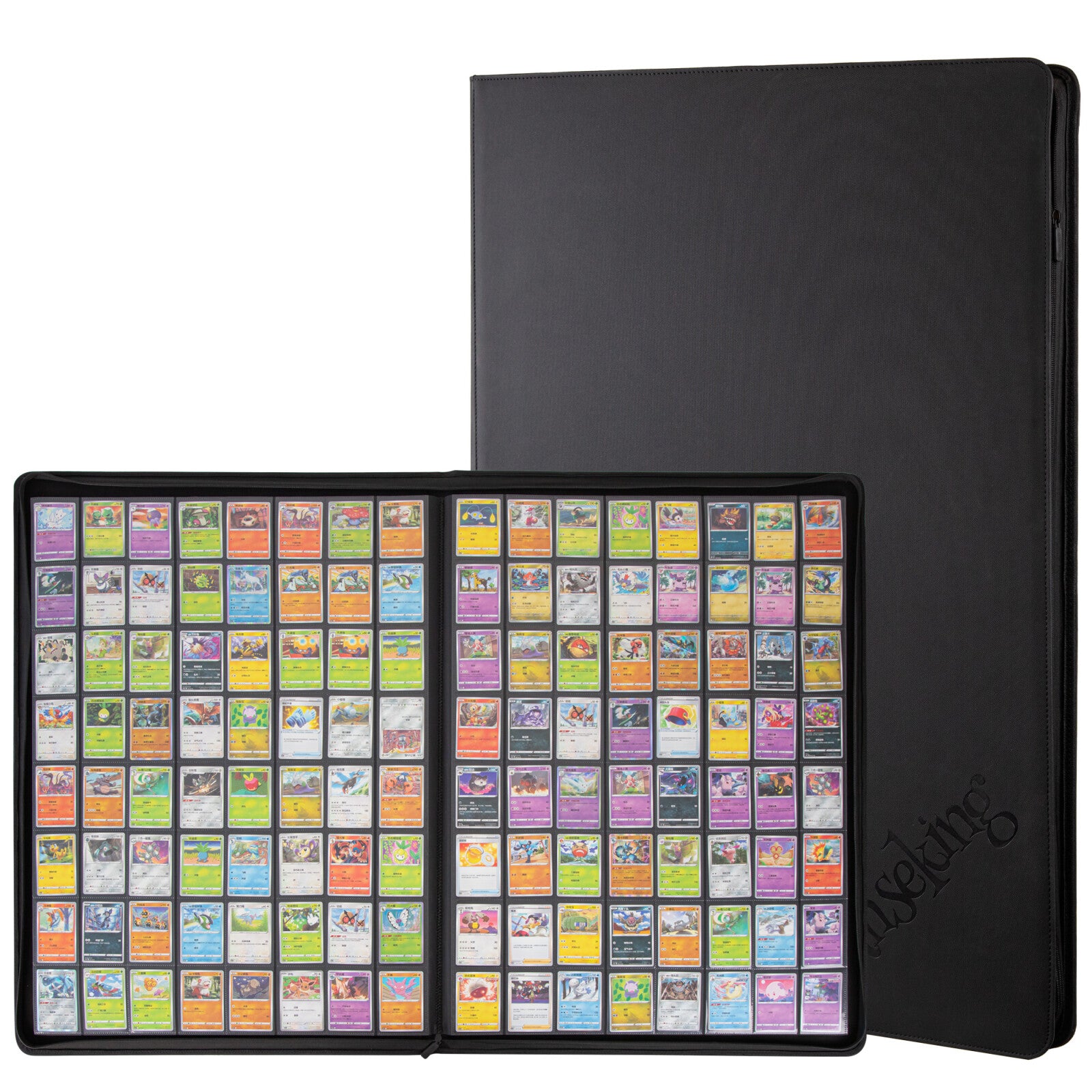 64-Pocket Trading Card Binder Holds 2304 Cards, Black | Collector Storage Album Sanseking 64-Pocket Trading Card Binder Holds 2304 Cards, Black | Collector Storage Album Sanseking