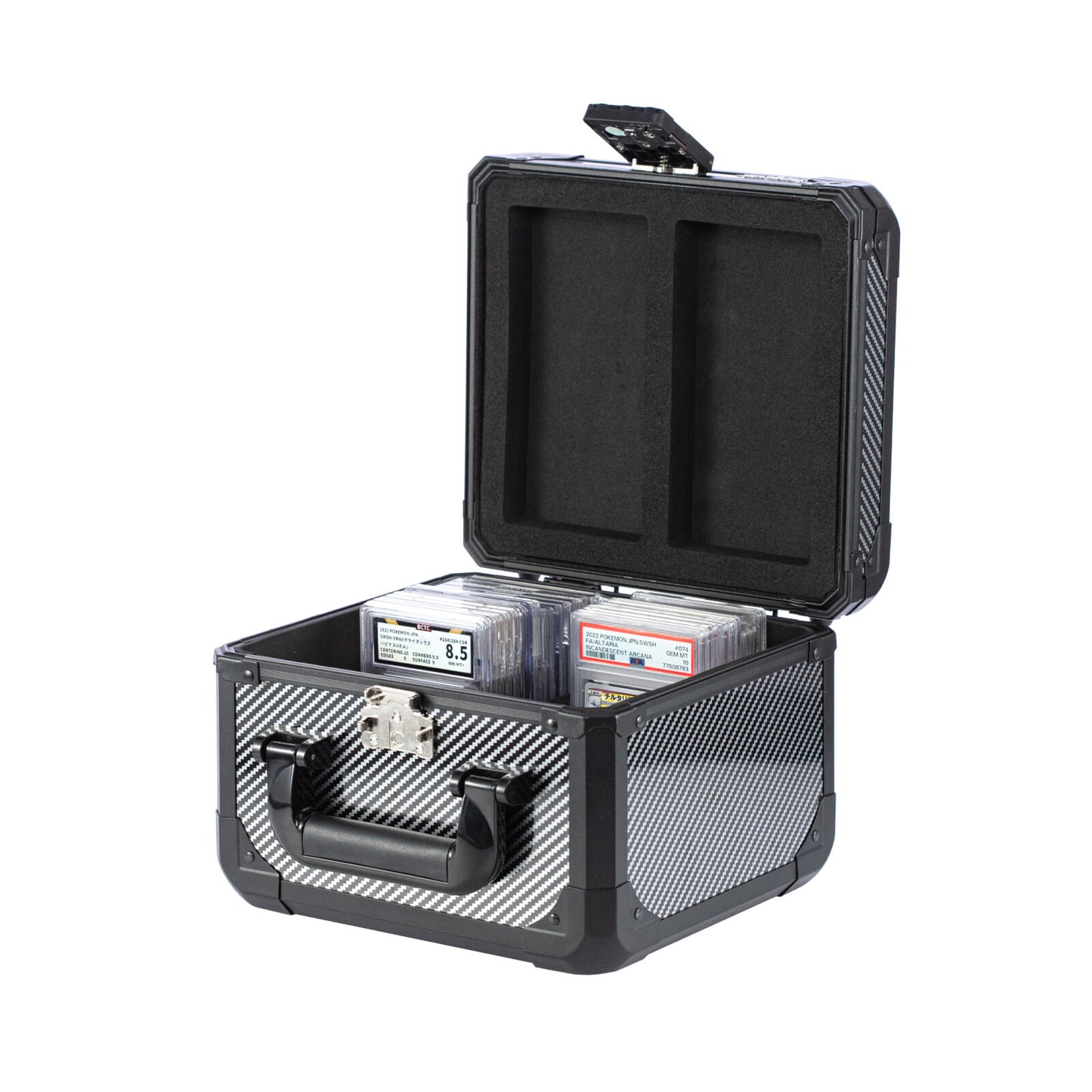 Carbon Fiber Graded Card Storage Box (2 & 3 Compartment)