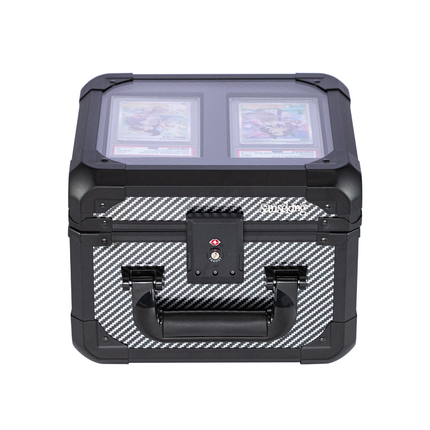 Carbon Fiber Graded Card Storage Box (2 & 3 Compartment)
