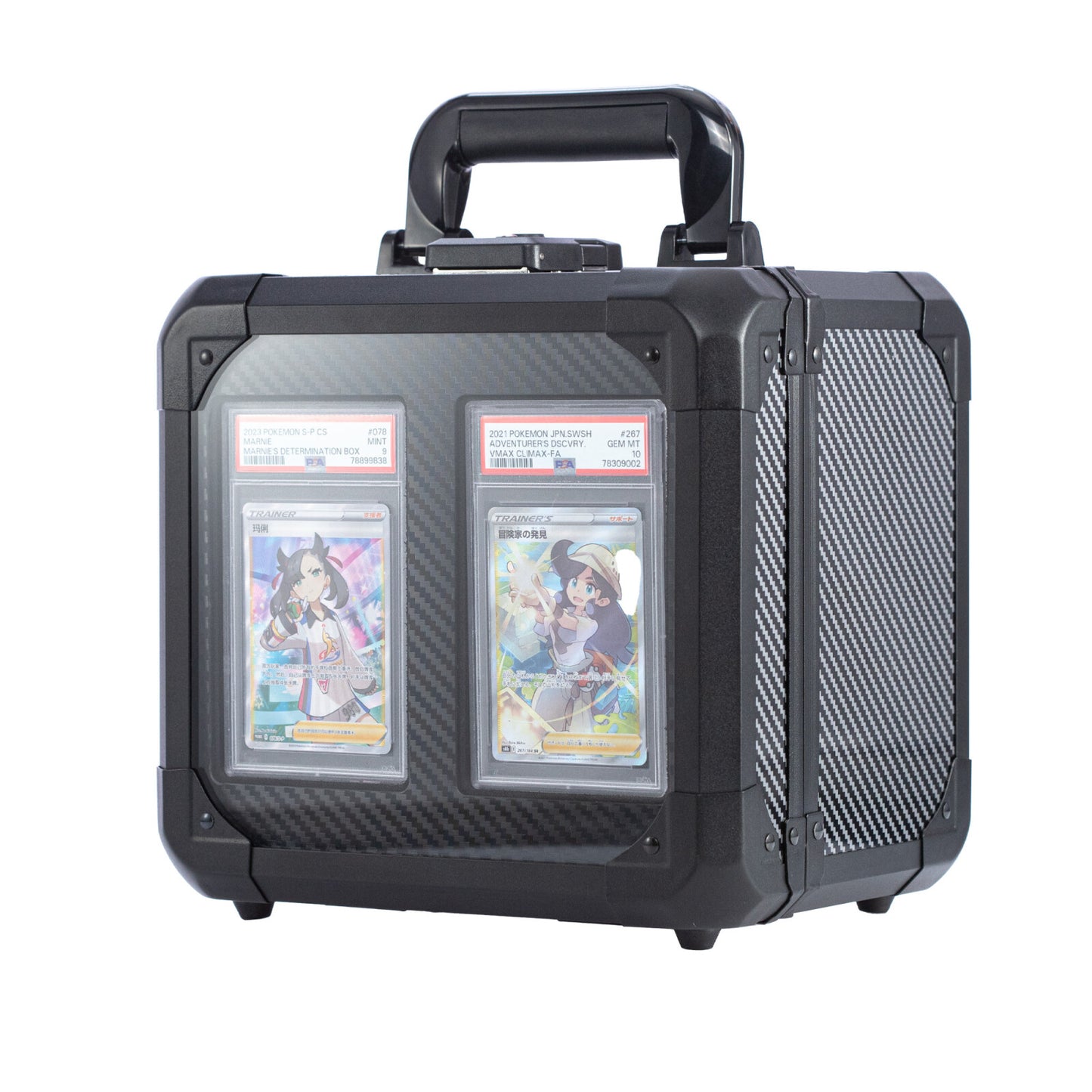 Carbon Fiber Graded Card Storage Box (2 & 3 Compartment)