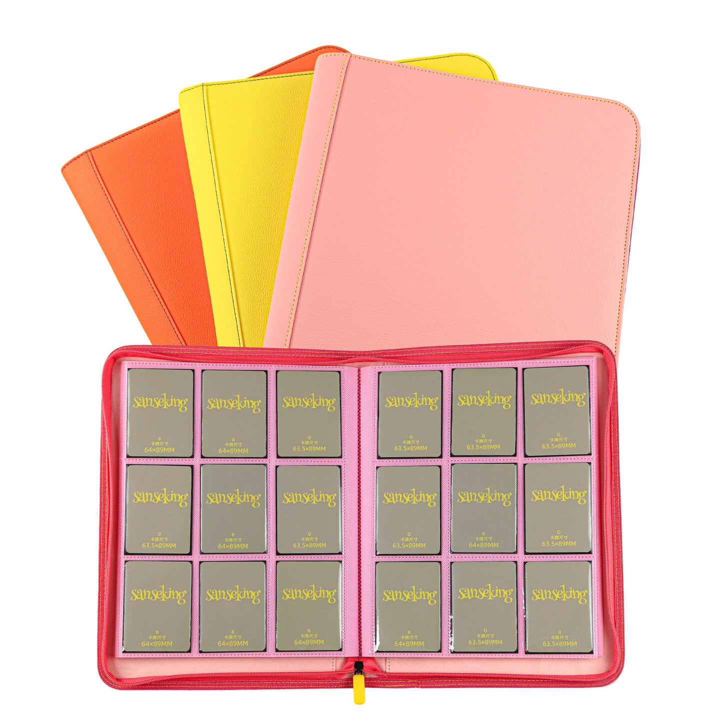 9-Pocket PU Card Binder Orange