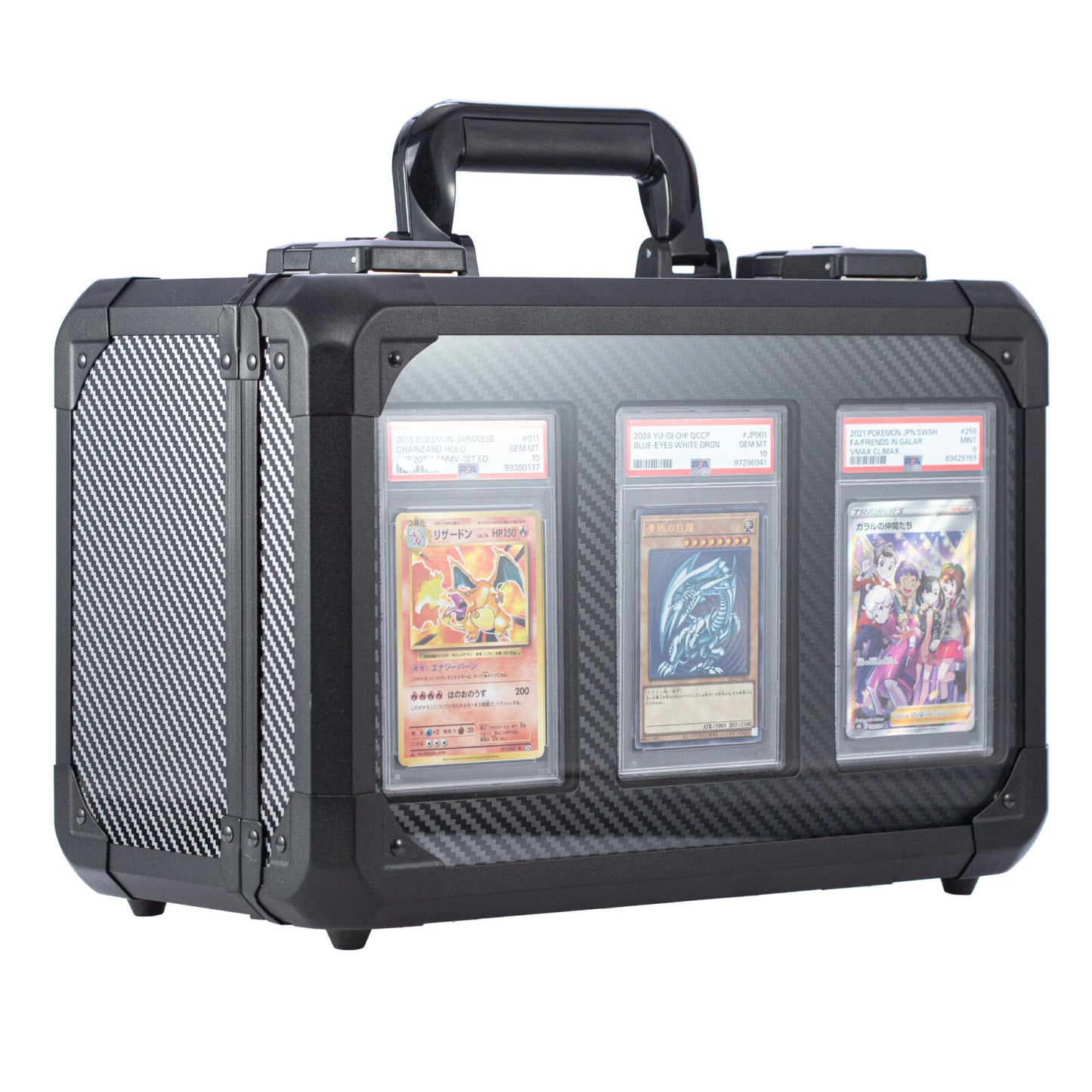 Carbon Fiber Graded Card Storage Box (2 & 3 Compartment)
