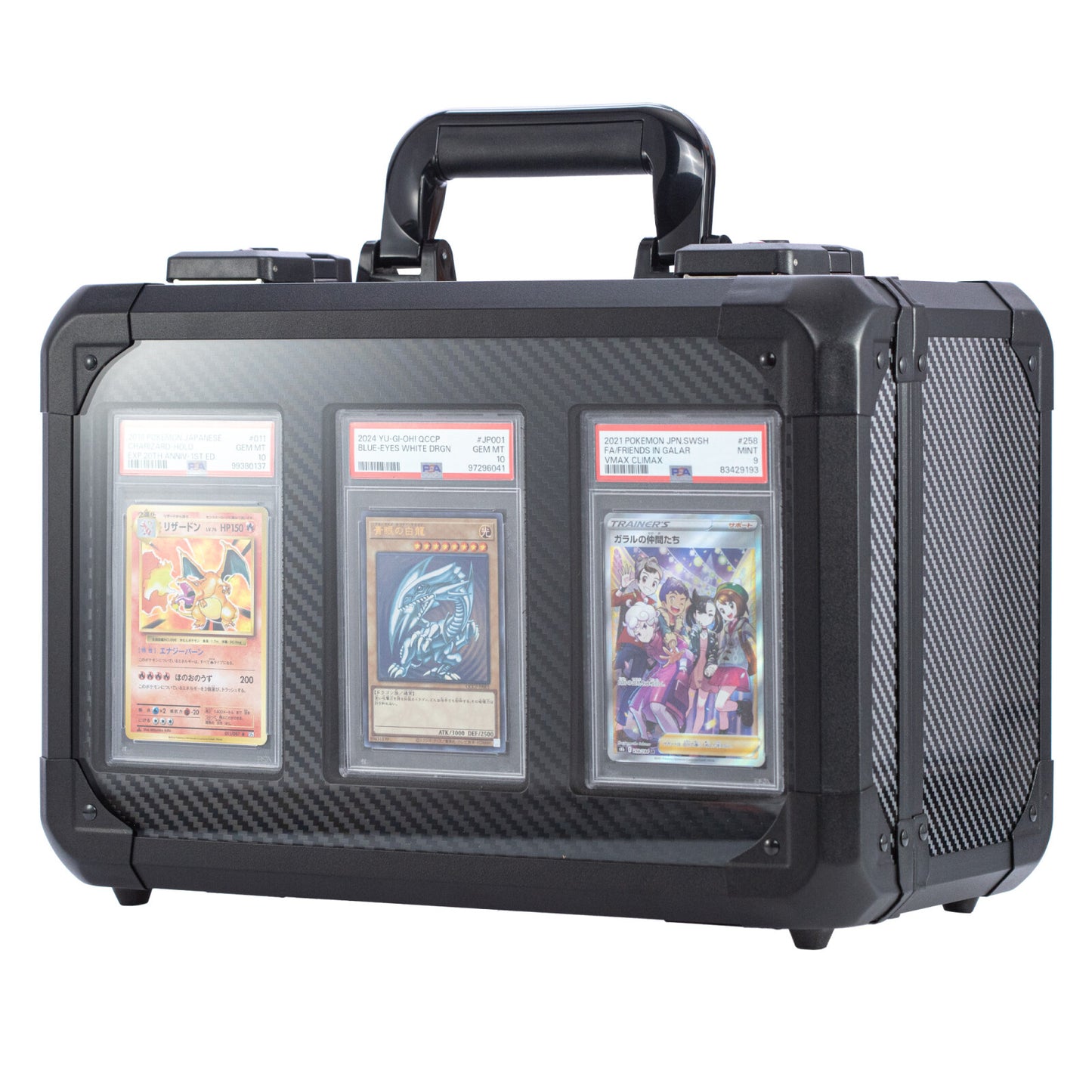 Carbon Fiber Graded Card Storage Box (2 & 3 Compartment)