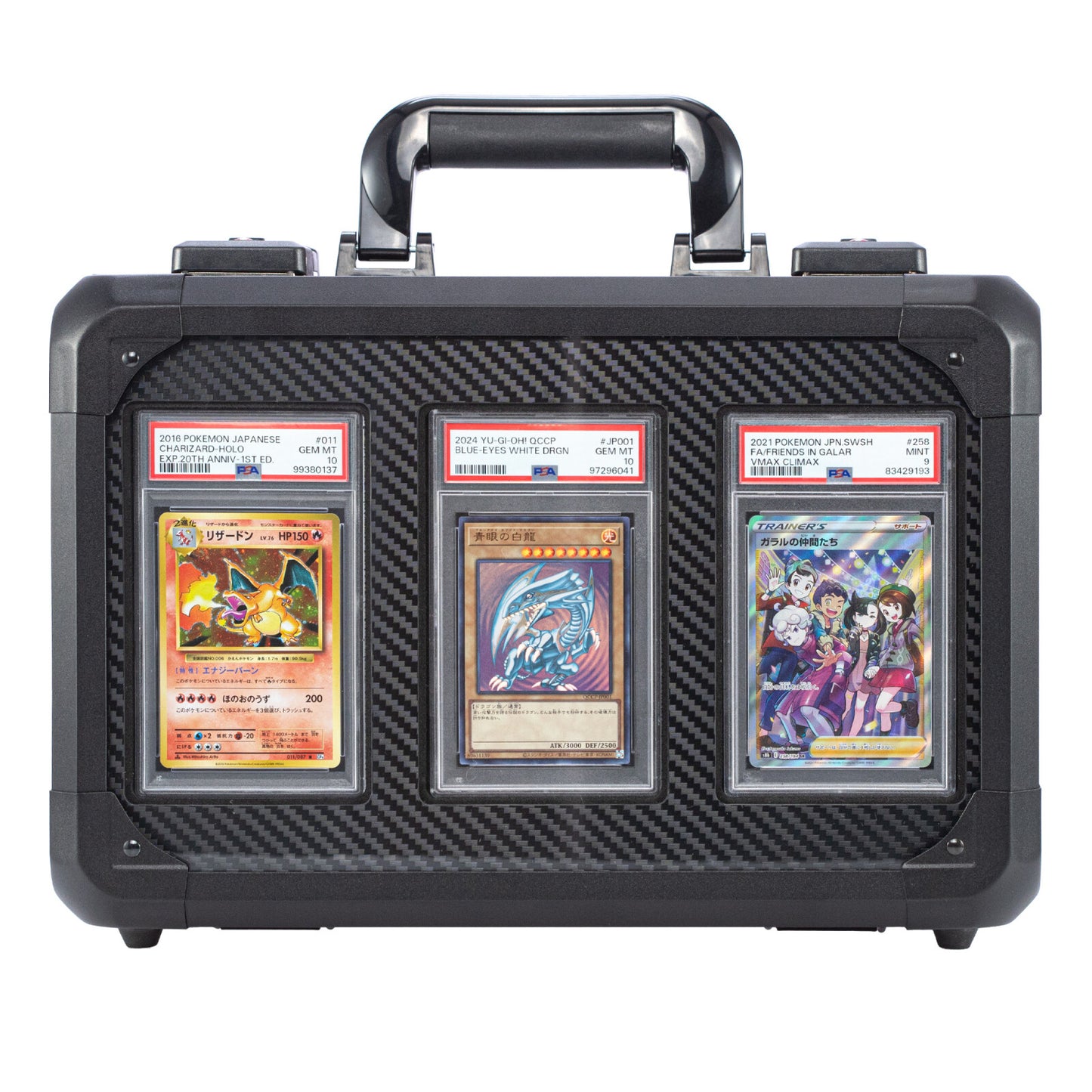 Carbon Fiber Graded Card Storage Box (2 & 3 Compartment)