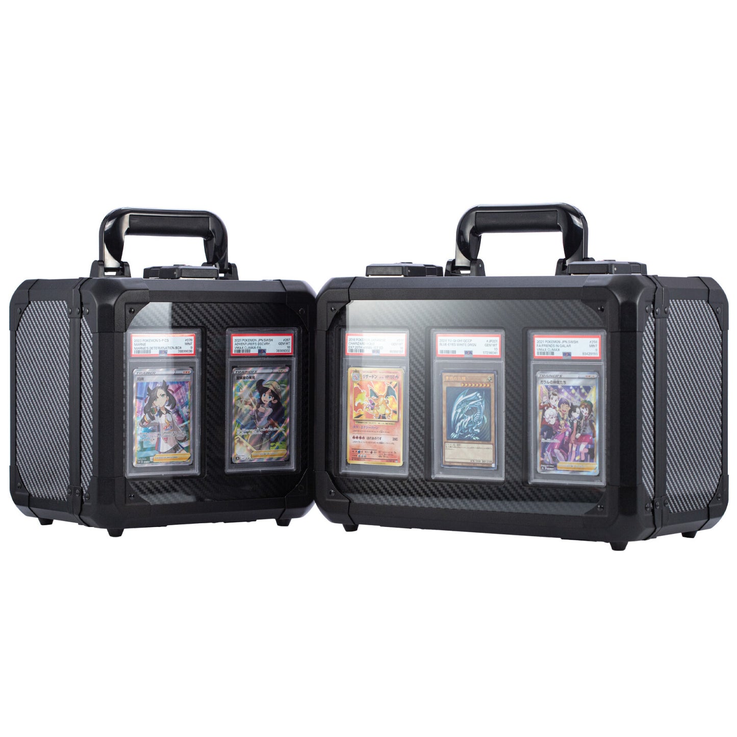 Carbon Fiber Graded Card Storage Box (2 & 3 Compartment)