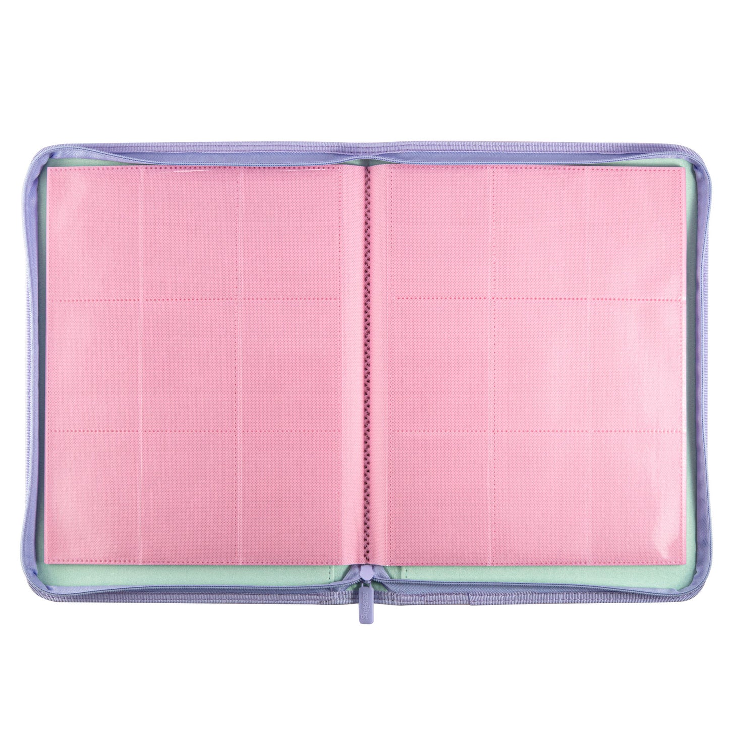 Coral Binder Series - PU Leather Zipper 9-Pocket Coral Pink