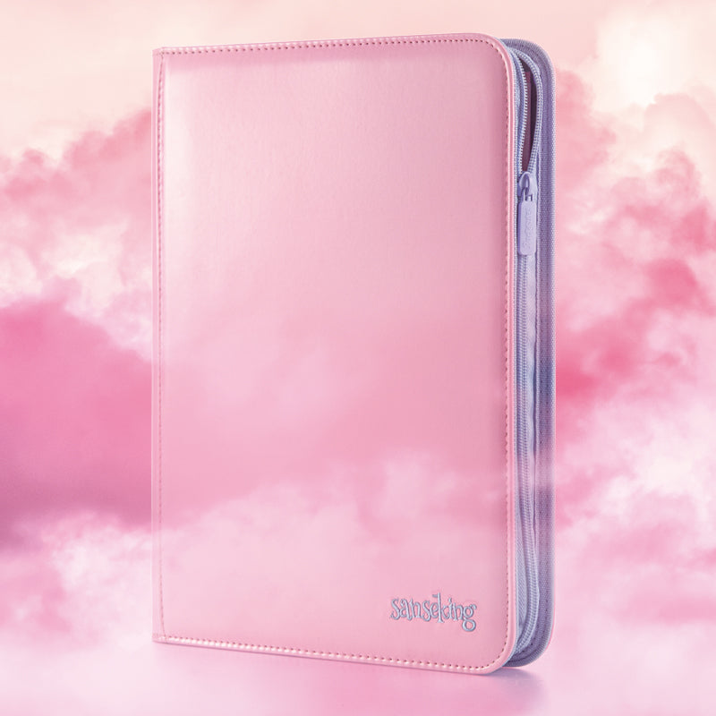 Coral Binder Series PU Leather Zipper 9-Pocket