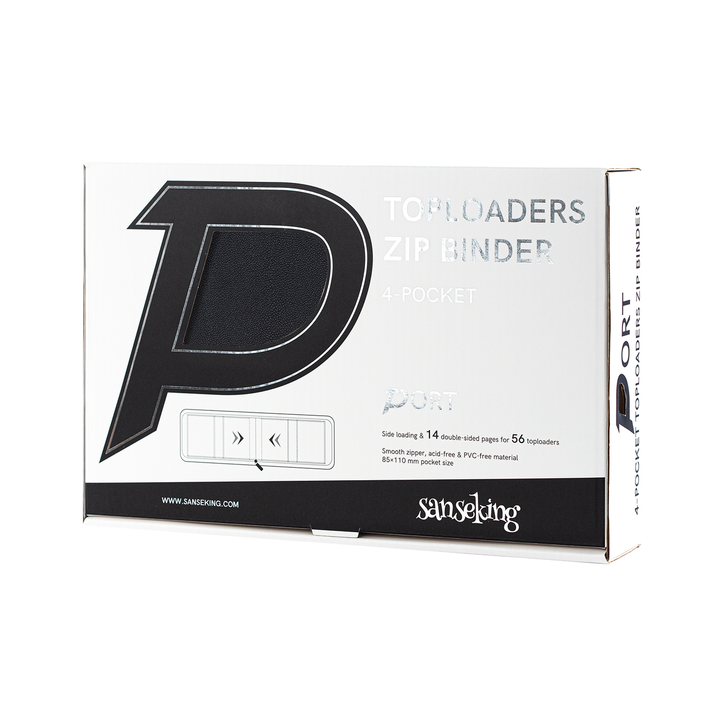 Sanseking PORT two-pocket toploader binder packaging