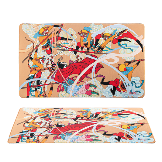 Three Battles with the White Bone Demon playmat top and angle views