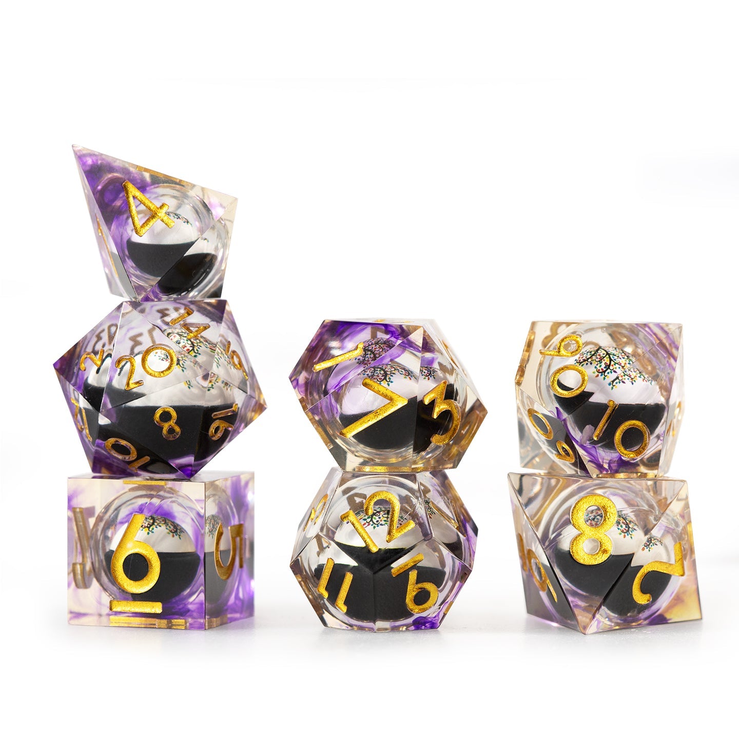 Amethyst Grove 7-Piece Polyhedral Dice Set