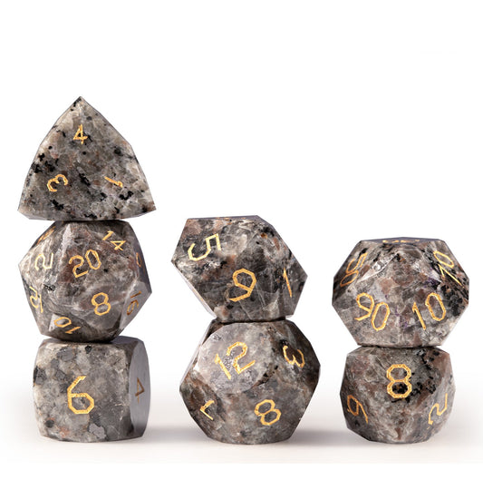 Jeu de 7 dés Firestone à facettes diamantées 