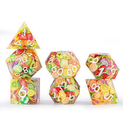 Ensemble de dés polyédriques Fruitburst 7 pièces 