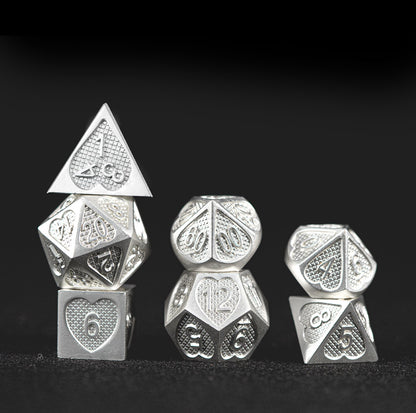 Ensemble de 7 dés polyédriques de base de l'Empereur Blanc 