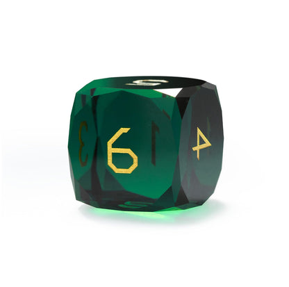Ensemble de 7 dés Cypress Green à facettes diamantées 