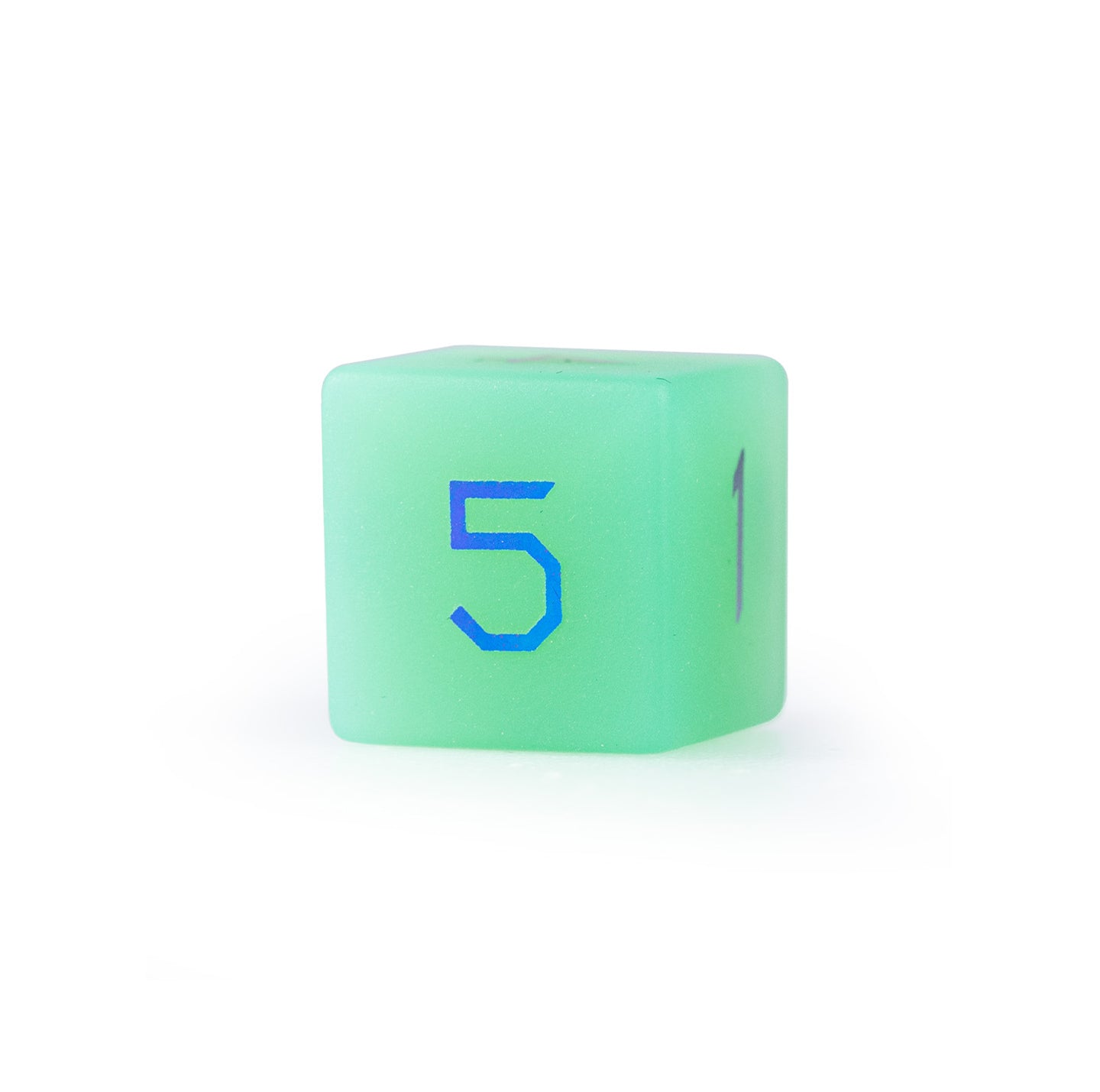 Ensemble de 7 dés polyédriques plaqués opaline verte 