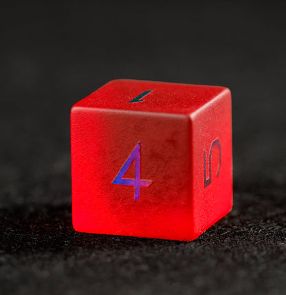 クリムゾンレッドメッキガラス 7ピース多面体ダイスセット