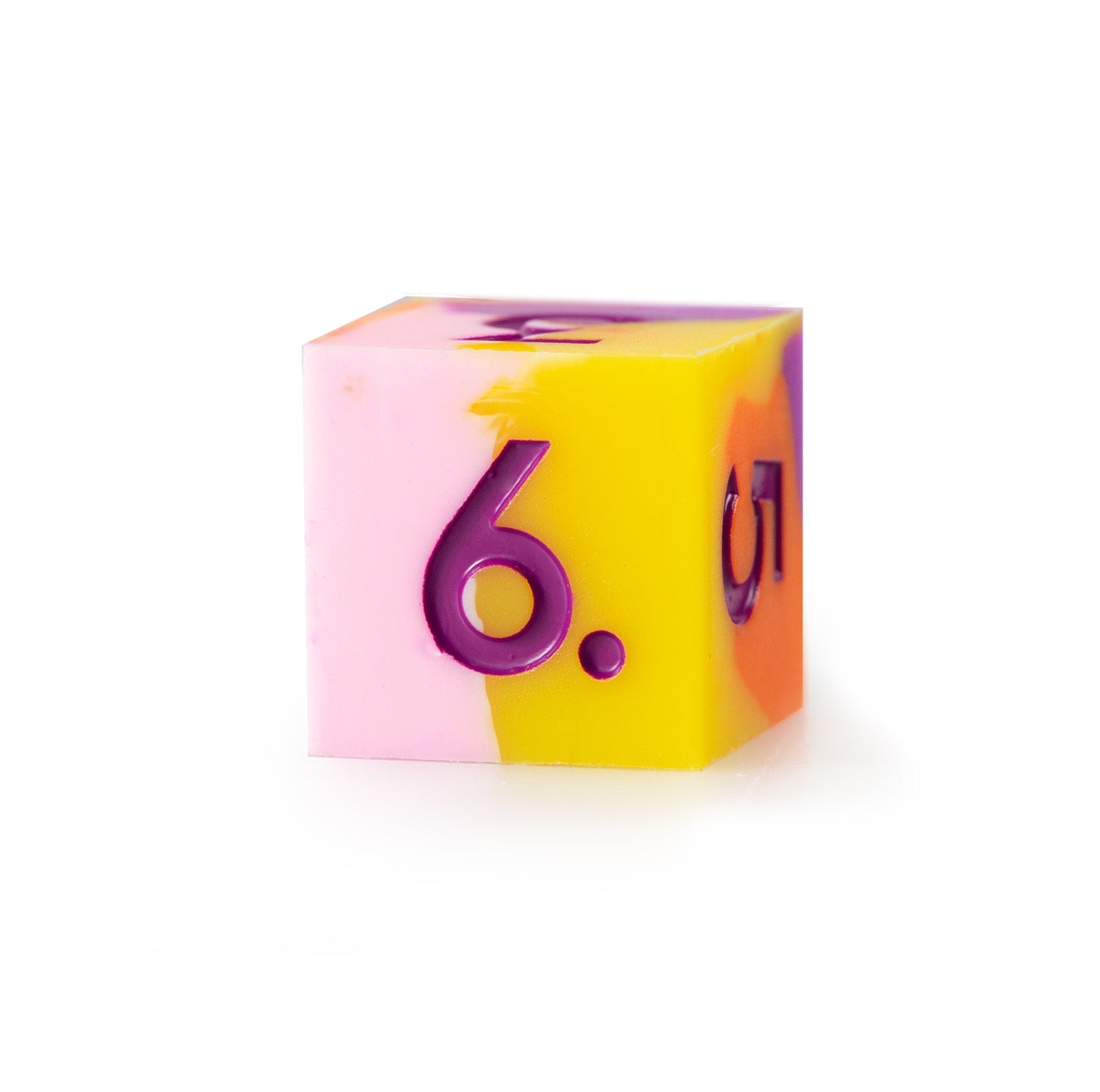 Ensemble de 7 dés polyédriques en silicone couleur pêche 