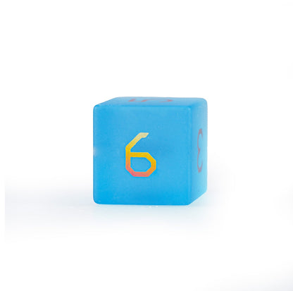 オーシャンブルーメッキガラス 7ピース 多面体ダイスセット