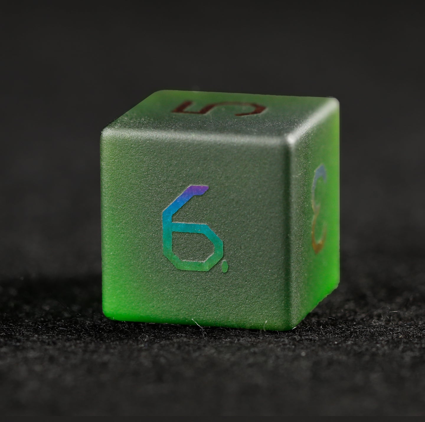 オリーブグリーンメッキ 7ピース 多面体ダイスセット