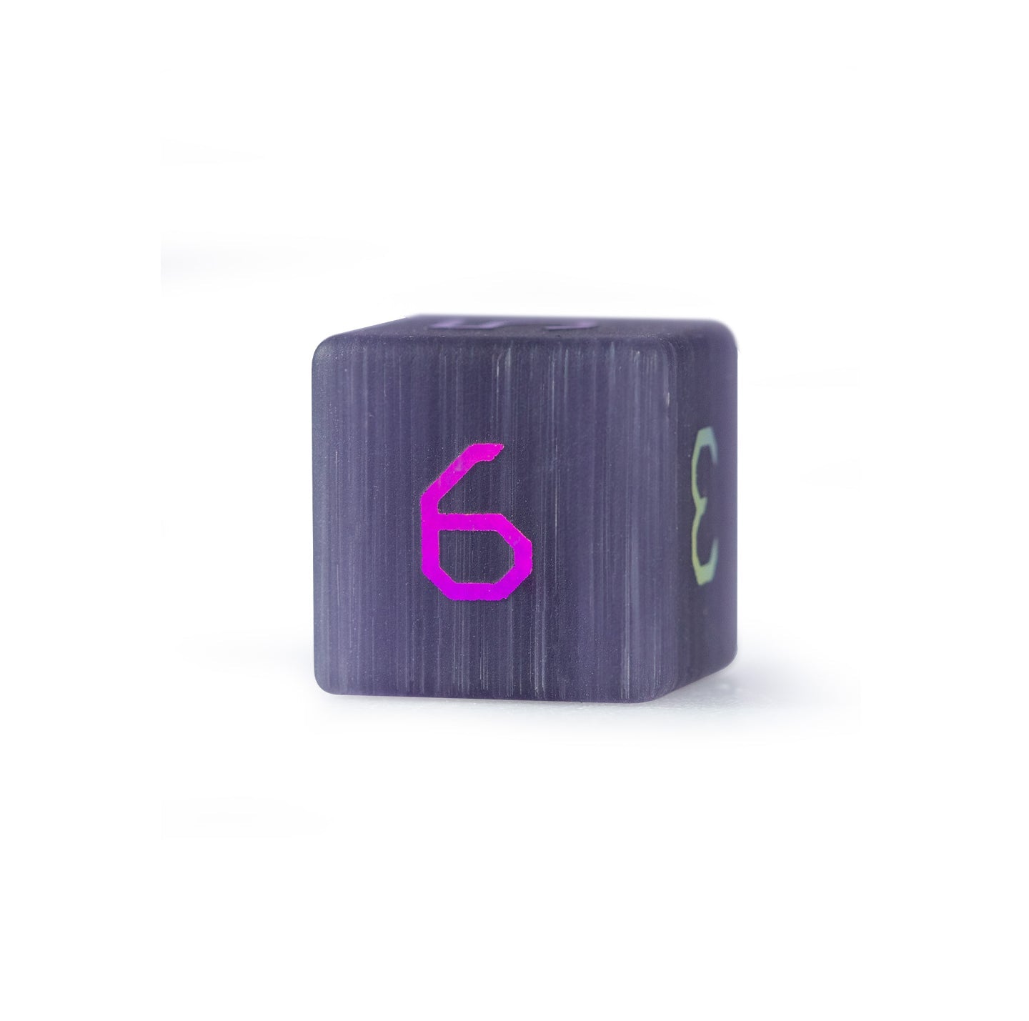 バイオレットオーキッドキャッツアイメッキ多面体ダイス7個セット