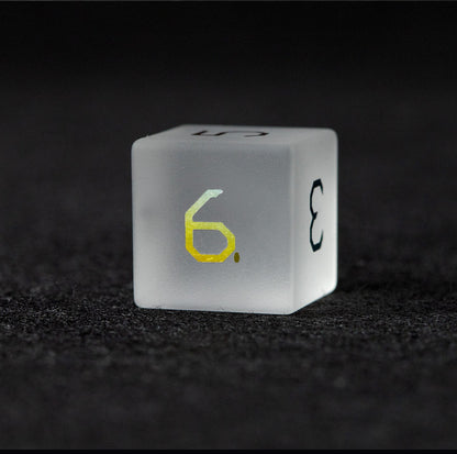 オパリンメッキガラス 7ピース 多面体ダイスセット