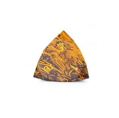 Ensemble de 7 dés en jade doré à facettes diamantées