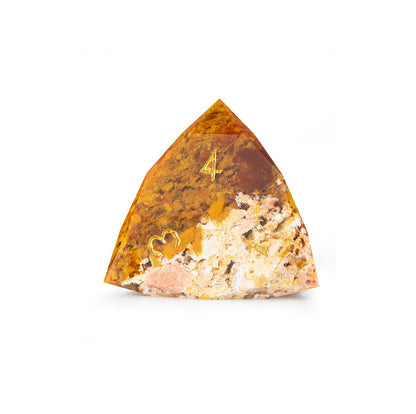 Ensemble de 7 dés en agate océan taillée en diamant