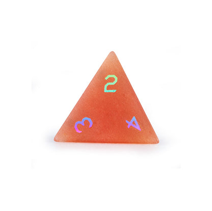 Ensemble de 7 dés polyédriques plaqués œil de chat cramoisi 