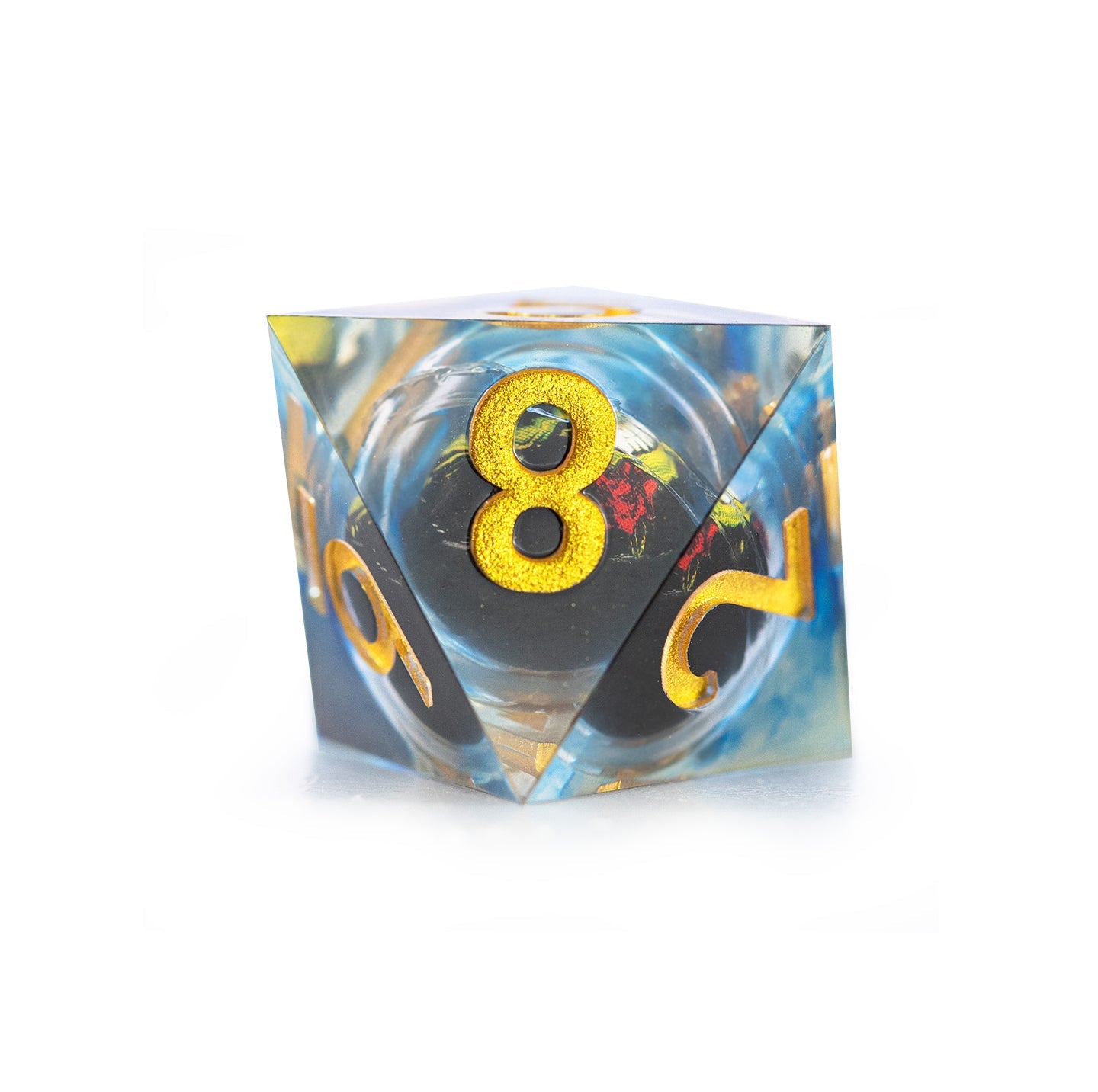 Ensemble de 7 dés polyédriques Gilded Veil Skull 