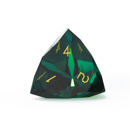Ensemble de 7 dés Cypress Green à facettes diamantées 
