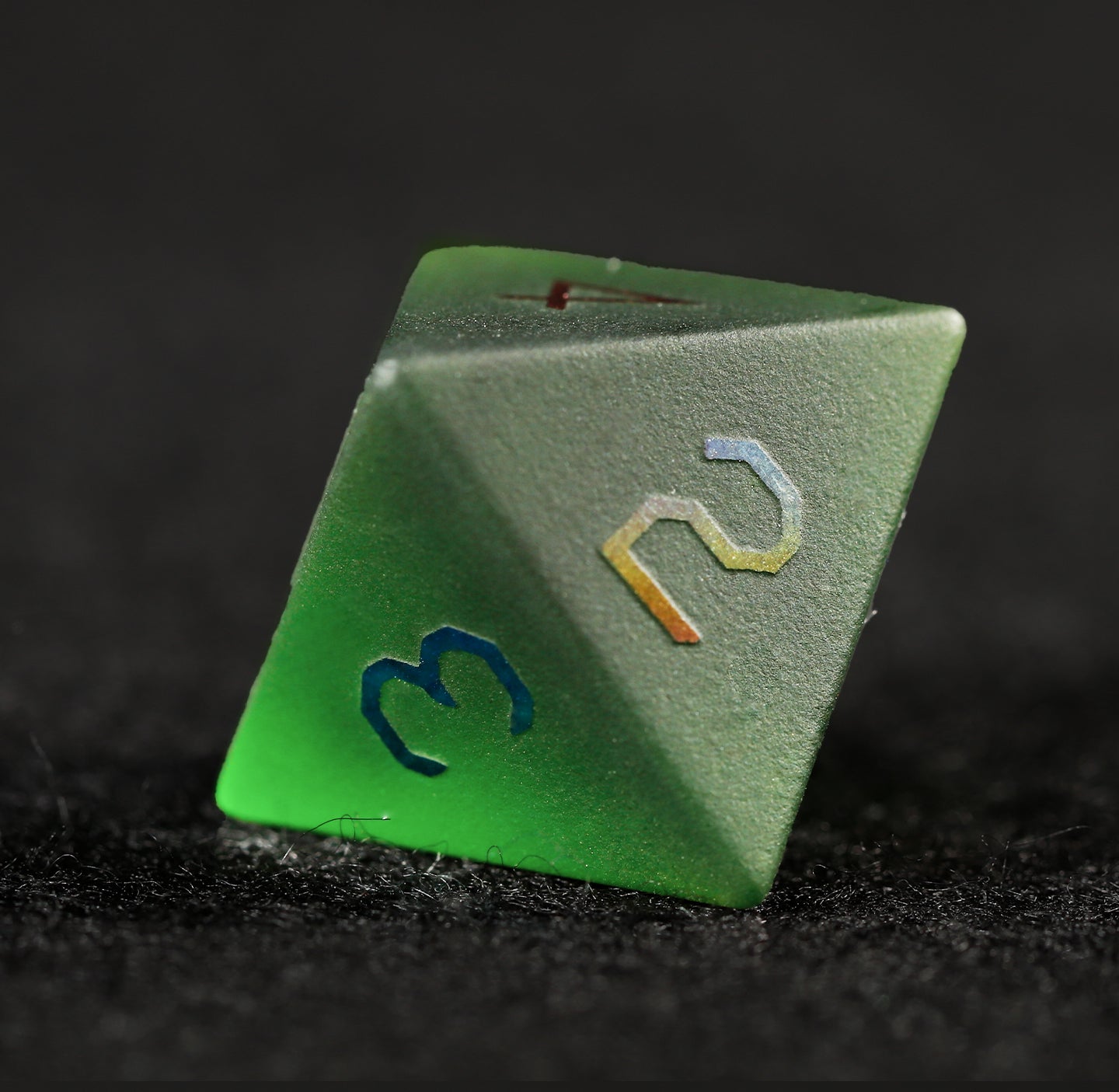 オリーブグリーンメッキ 7ピース 多面体ダイスセット