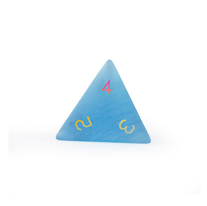 Ensemble de 7 dés polyédriques bleu océan à motif œil-de-chat 
