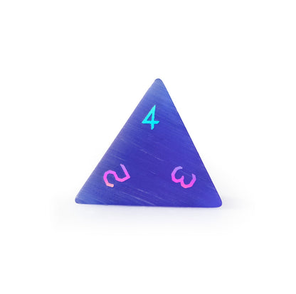 ロイヤルブルーキャットメッキ多面体ダイス7個セット