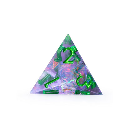 Ensemble de 7 dés polyédriques Dreamveil Amethyst Gold 