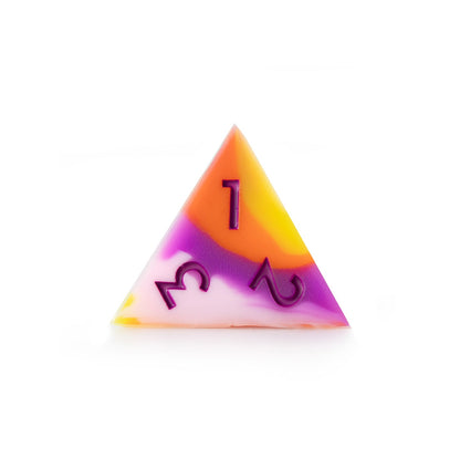 Ensemble de 7 dés polyédriques en silicone couleur pêche 