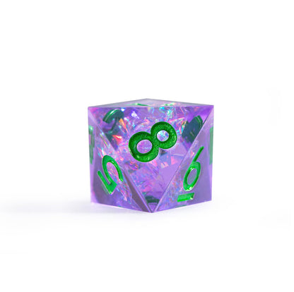 Ensemble de 7 dés polyédriques Dreamveil Amethyst Gold 