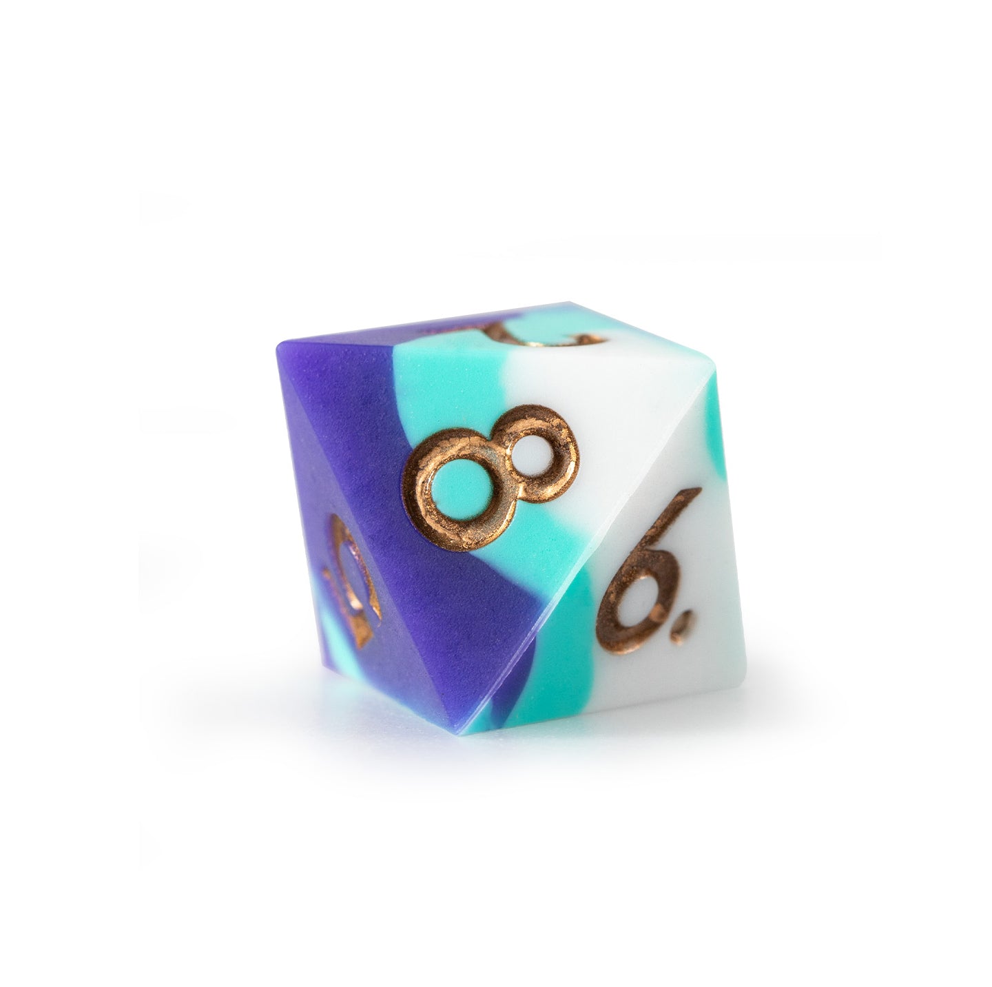 Ensemble de 7 dés polyédriques en silicone doré Aurora 
