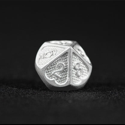 Ensemble de 7 dés polyédriques de base de l'Empereur Blanc 