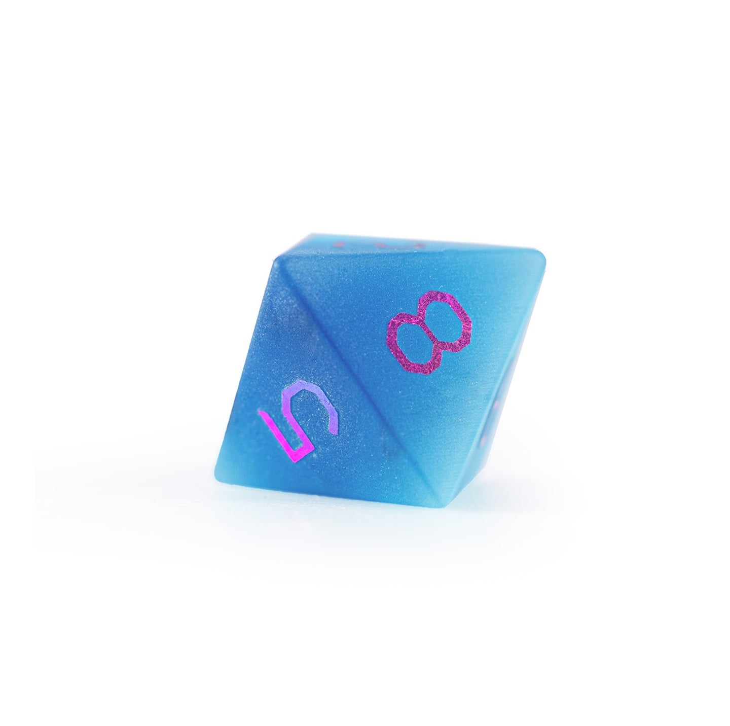 Ensemble de 7 dés polyédriques bleu océan à motif œil-de-chat 