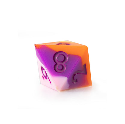 Ensemble de 7 dés polyédriques en silicone couleur pêche 