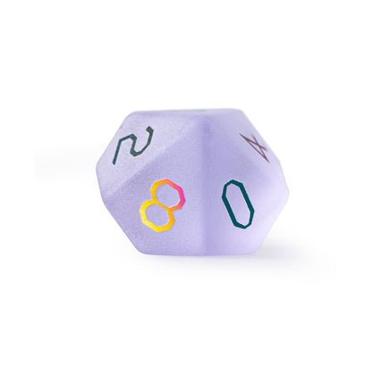 アメジストパープルガラスメッキ多面体ダイス7個セット