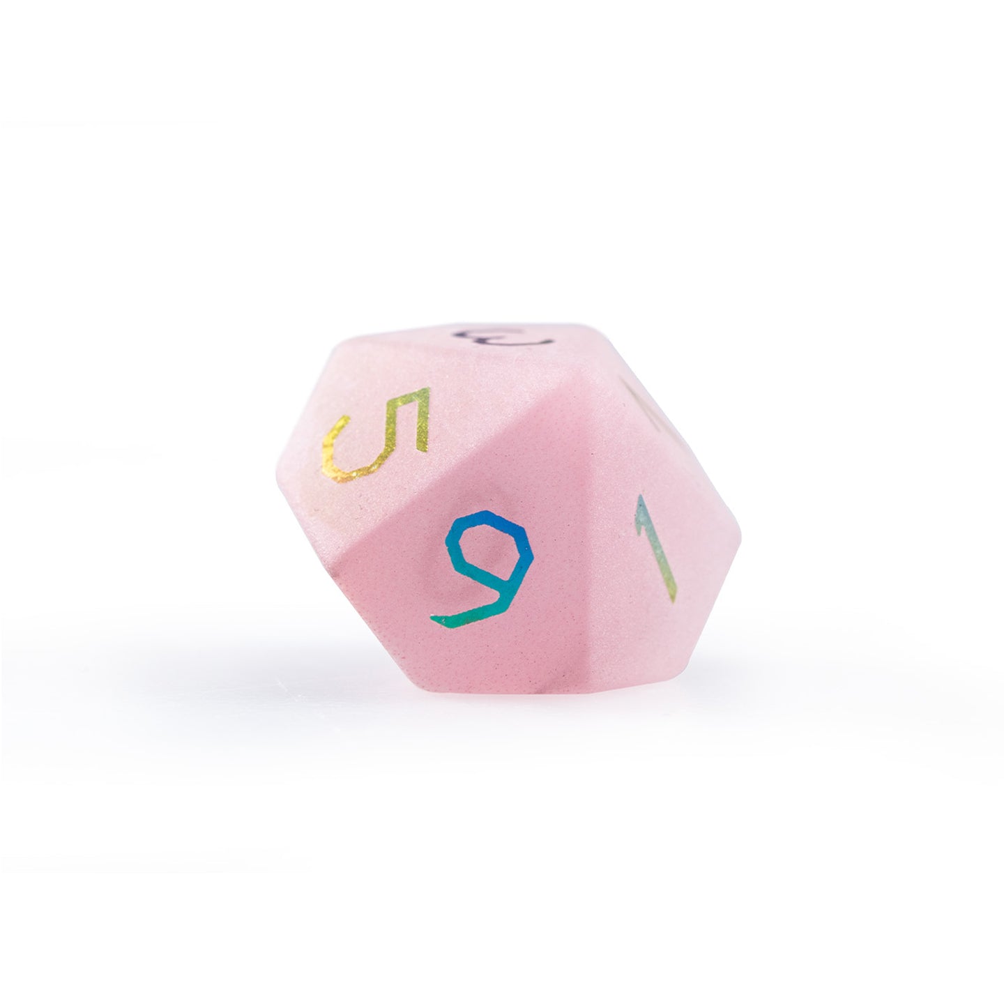 ピンクキャッツアイメッキ多面体ダイス7個セット